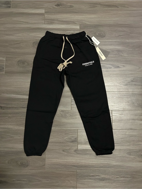 Essentials Other - Essentials Fear of God Jet Black Cuffed Sweatpants Brand New